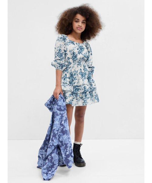 SNIDEL プリントフリルシフォンミニワンピース 美品 プリントフリル