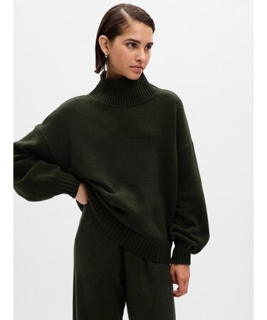 CashSoft カシミヤタッチ モックネックセーター