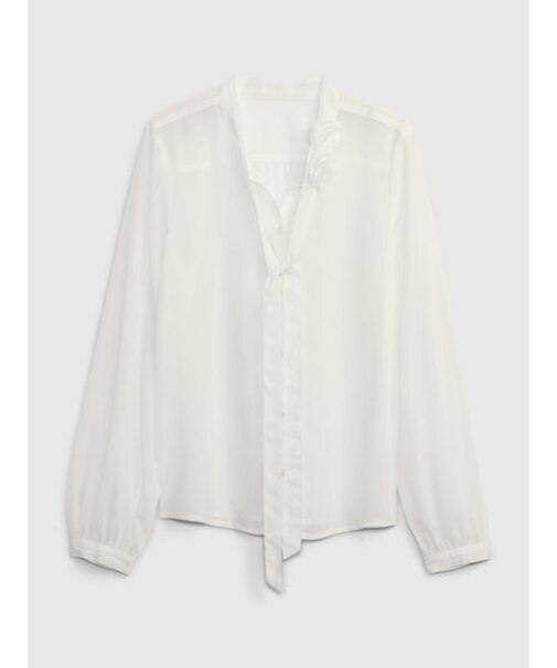 シアーネクタイ シャツブラウス