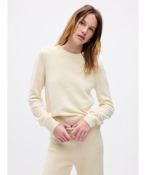 CashSoft カシミヤタッチ クルーネックセーター