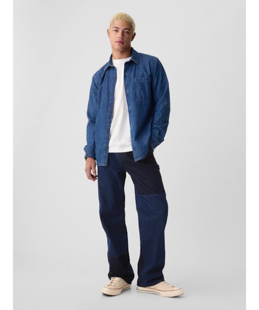 90S ルーズパッチワーク デニム