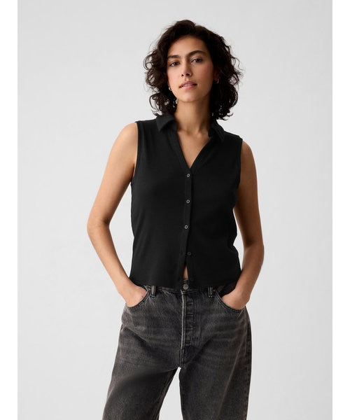 Malbon クロップドポロシャツ Mサイズ Gap × Malbon クロップド ポロセーター（ポロシャツ）｜GAP
