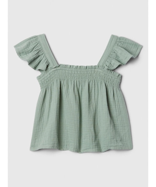 ガーゼ フラッターフリル タンクトップ (キッズ)