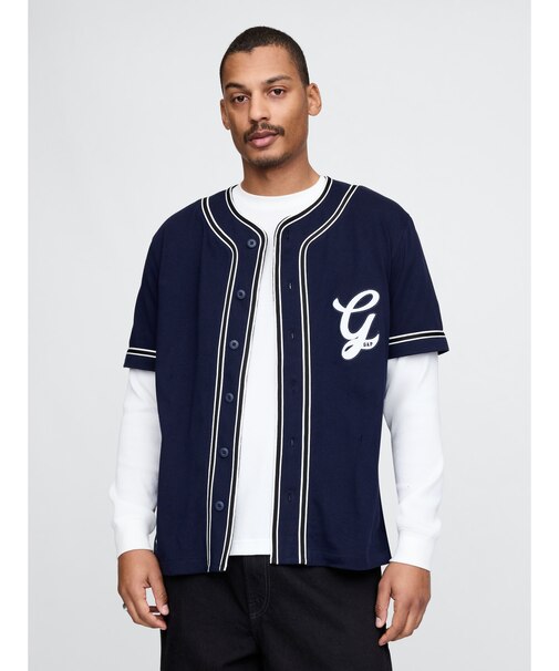 Gapロゴ ベースボールジャージー(ユニセックス)