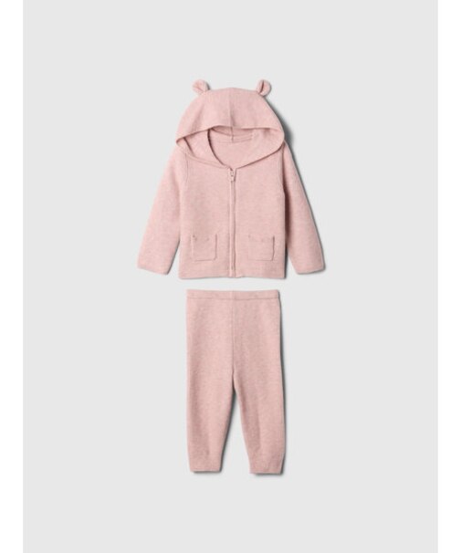 CashSoft カシミヤタッチ くまさん パーカーセットアップ (ベビー)