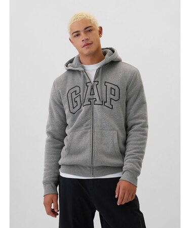 GAPロゴ 裏ボア ジップアップパーカー｜ギャップの通販｜&mall（アンド