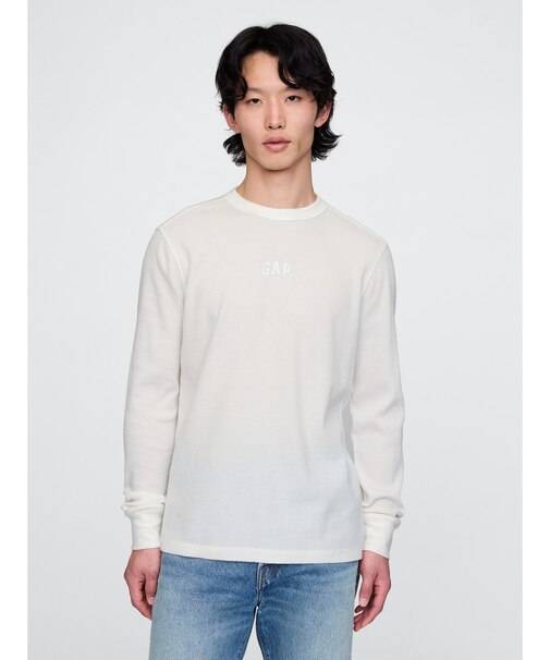 GAPロゴ ワッフルニットTシャツ