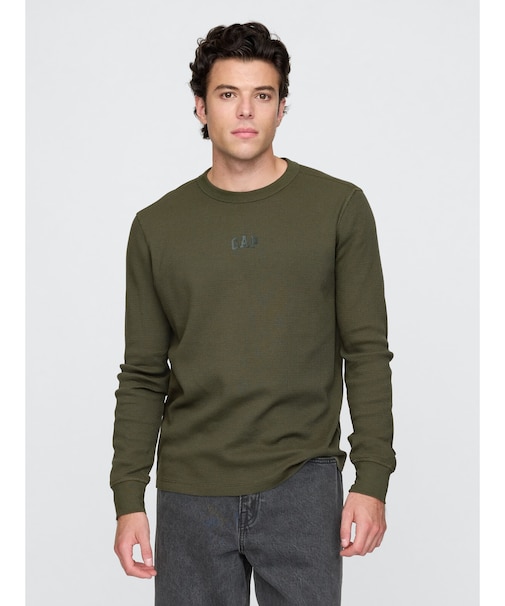GAPロゴ ワッフルニットTシャツ