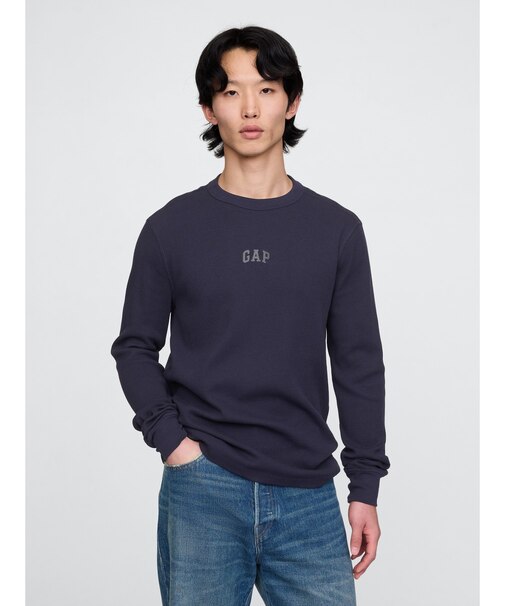 GAPロゴ ワッフルニットTシャツ