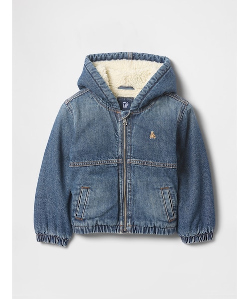 babyGap 裏ボア フード付き デニムジャケット｜ギャップの通販｜&mall