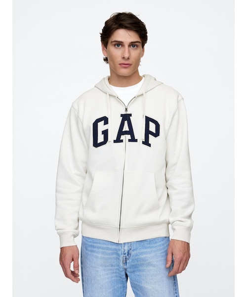 リラックス GAPロゴ ジップアップパーカー(ユニセックス)｜ギャップの