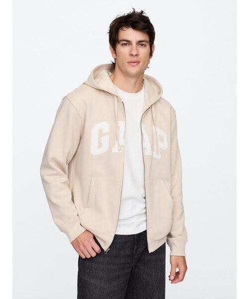 リラックス GAPロゴ ジップアップパーカー(ユニセックス)｜ギャップの