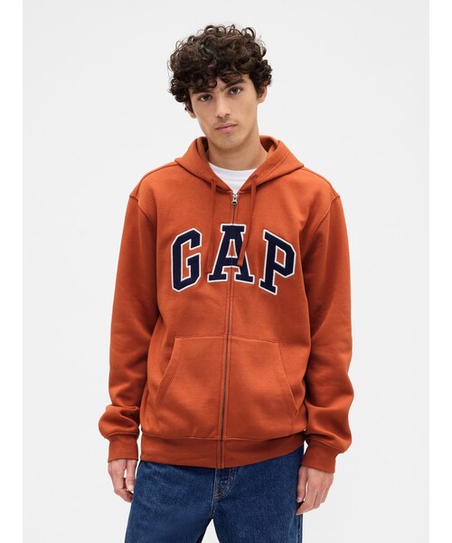 リラックス GAPロゴ ジップアップパーカー(ユニセックス)｜ギャップの