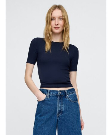 モダン クルーネックTシャツ 半袖