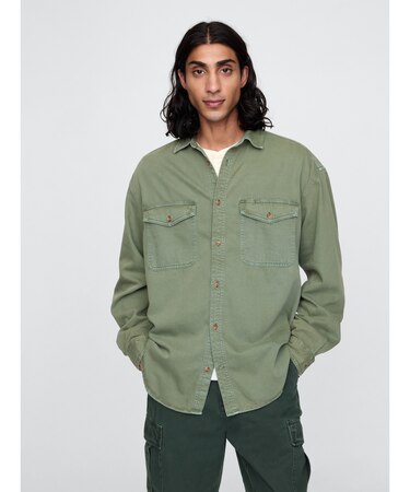 ウルトラソフト デニム ビッグシャツ