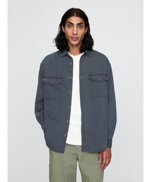 ウルトラソフト デニム ビッグシャツ