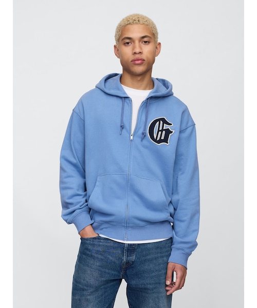 ヴィンテージソフト GAPロゴ ジップアップパーカー｜ギャップの