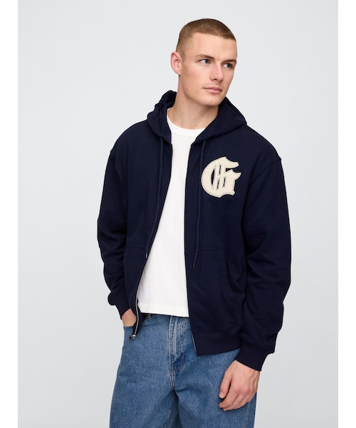 ヴィンテージソフト GAPロゴ ジップアップパーカー｜ギャップの