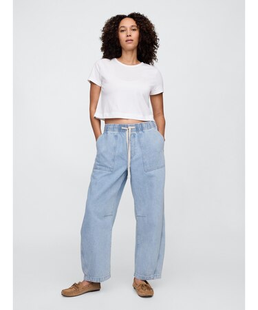 ミッドライズ スーパーソフト プルオン バレルデニム