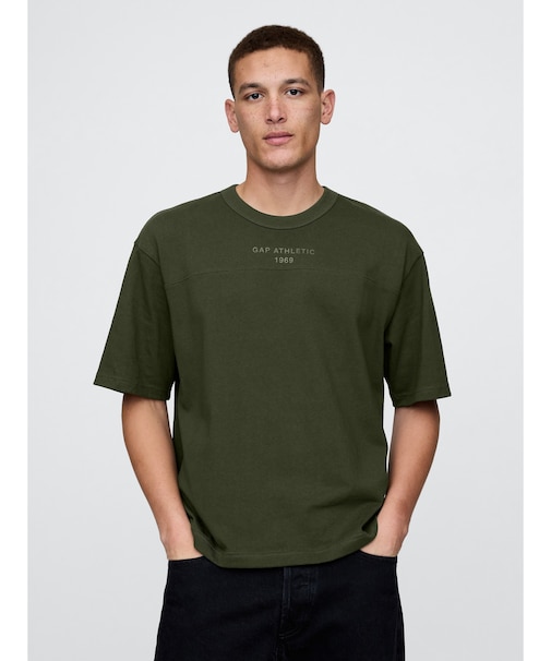 オーバーサイズ ATHLETICロゴ Tシャツ