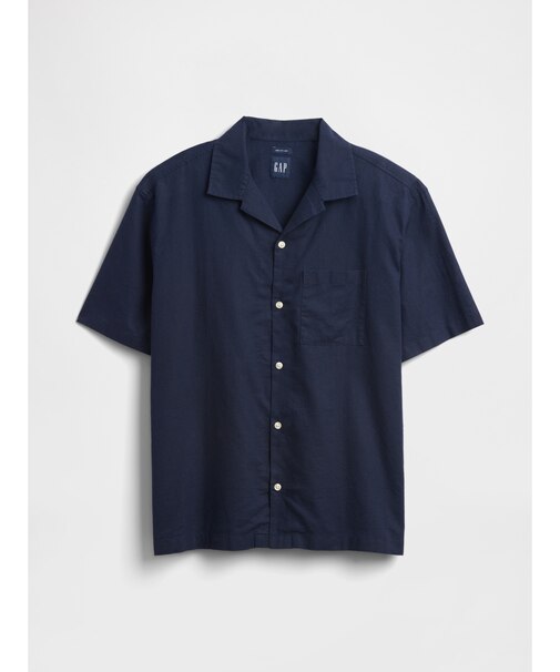 コットンリネンシャツ 半袖