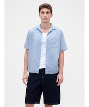 コットンリネンシャツ 半袖