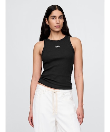モダン リブ GAPロゴ ホルターネックタンクトップ