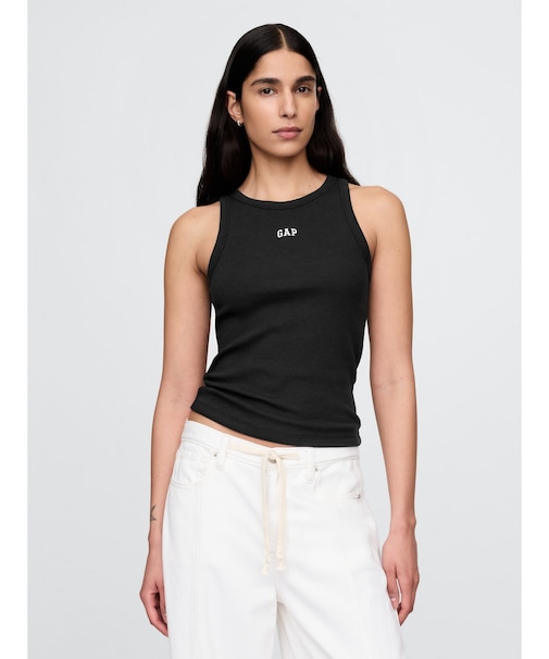 モダン リブ GAPロゴ ホルターネックタンクトップ