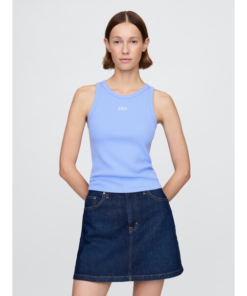 モダン リブ GAPロゴ ホルターネックタンクトップ