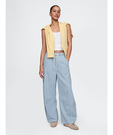 ウルトラソフト レイルロードストライプ イージー ホースシューデニム