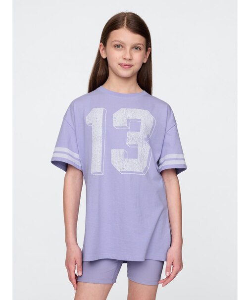チュニック バーシティスタイル グラフィックTシャツ (キッズ)