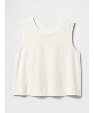 オーガニックコットン ヘビーウェイト クロップド シェルタンクトップ