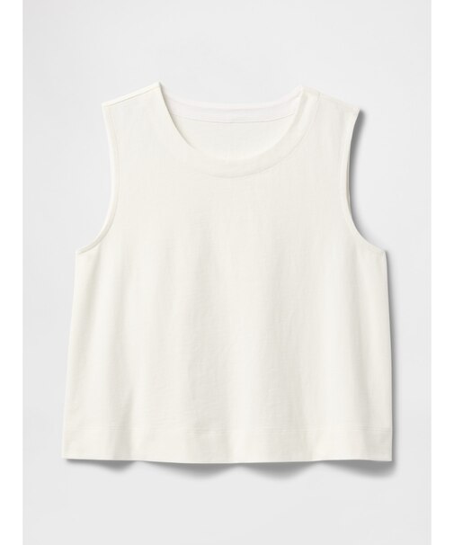 オーガニックコットン ヘビーウェイト クロップド シェルタンクトップ