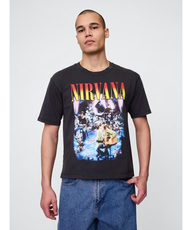 ◆ヘビーウェイト クロップド ニルヴァーナ Nirvana グラフィックTシャツ