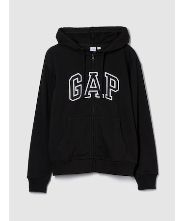 リラックス GAPロゴ ジップアップパーカー