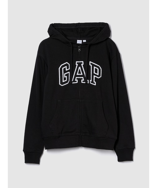 リラックス GAPロゴ ジップアップパーカー