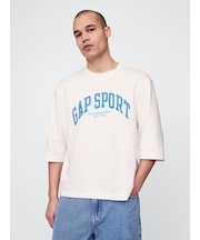 オーバーサイズ GAPグラフィック フレンチテリー クルーネックスウェット