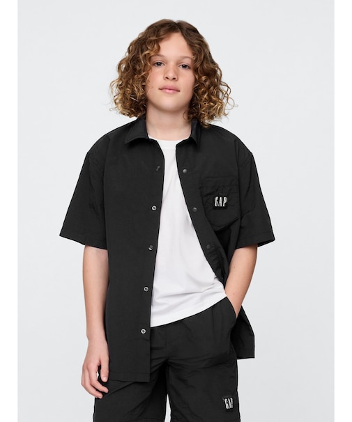 リサイクル素材100% リラックス ナイロンシャツ (キッズ)