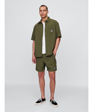 リサイクル素材100% プルオン ナイロンショートパンツ