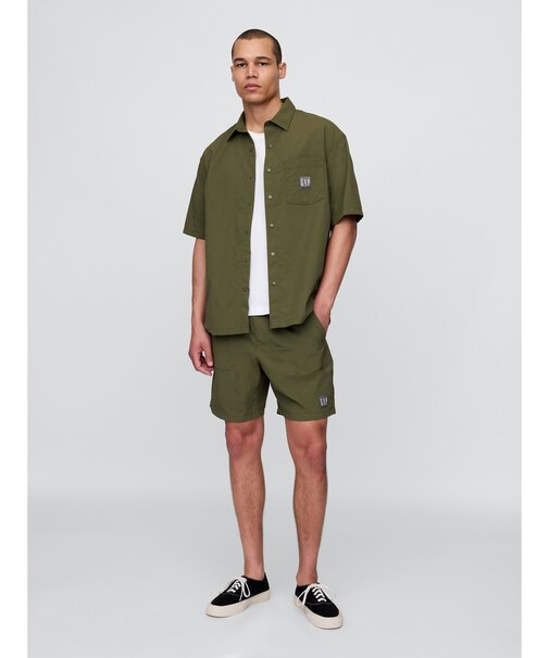 リサイクル素材100% プルオン ナイロンショートパンツ