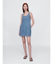 ウルトラソフトデニム Gapロゴ ミニワンピース