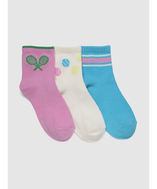 ショートクルーソックス 3足セット (キッズ)