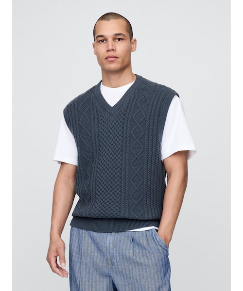 Gap × Malbon ケーブルニットベスト｜ギャップの通販｜&mall