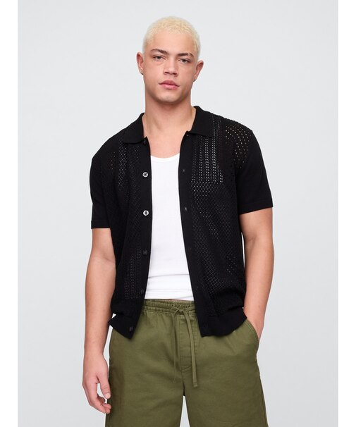 スタンダードフィット ミックスステッチ クロシェ バケーションシャツ