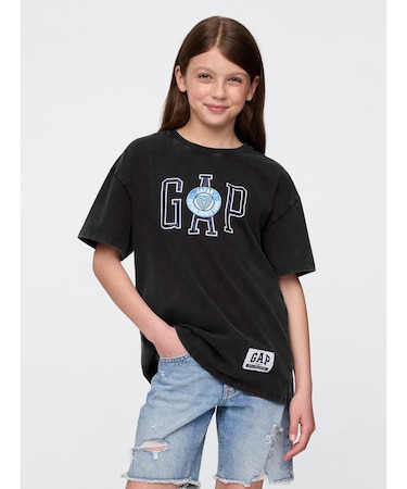30th アニバーサリー オーバーサイズ GAPロゴ チュニックTシャツ (キッズ)