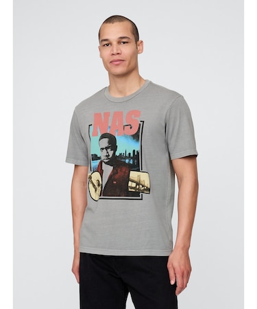 ●ナズ リラックス グラフィックTシャツ/NAS