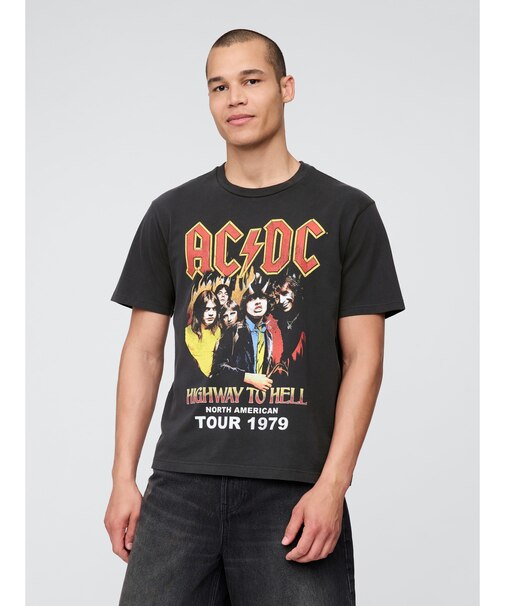 ●AC/DC 1979 ツアー リラックス グラフィックTシャツ/ ACDC