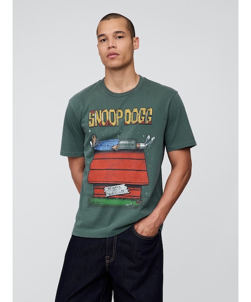新品GAP スヌープ・ドッグ リラックス グラフィックTシャツXL 7990円 ○スヌープ・ドッグ リラックス グラフィックTシャツ /SNOOP