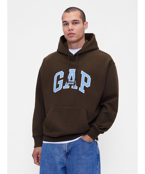 ヘビーウェイト オーバーサイズ GAPロゴパーカー｜ギャップの通販