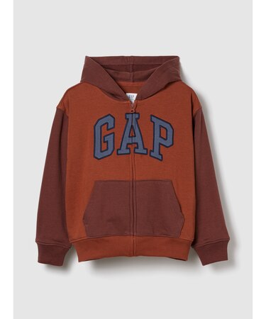 リラックスフィット GAPロゴ カラーブロック ジップアップパーカー (キッズ)